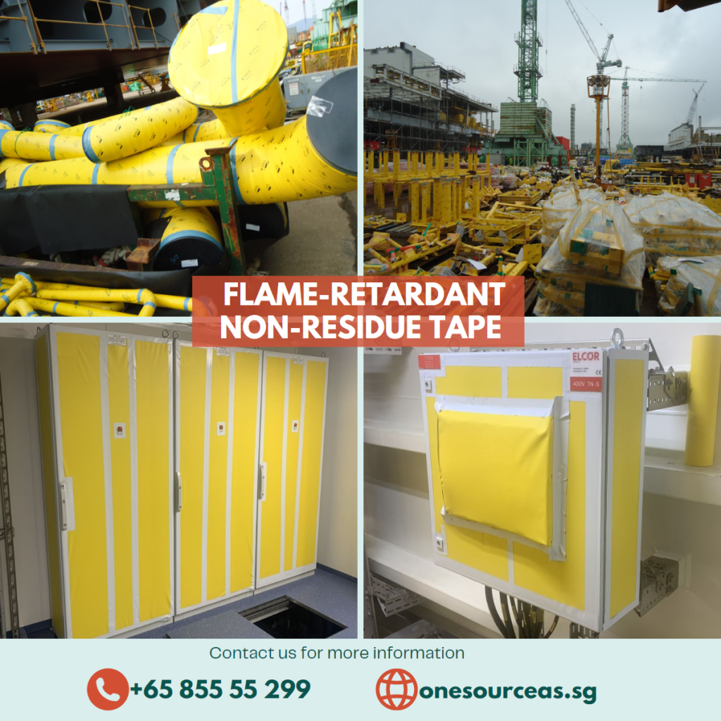 Flame-retardant non-residue tape